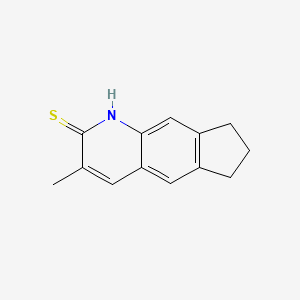 molecular formula C13H13NS B2460236 3-Methyl-7,8-dihydro-6H-cyclopenta[g]quinoline-2-thiol CAS No. 917747-88-7