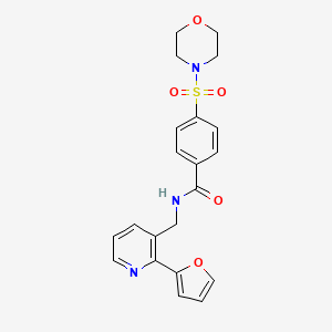 N-((2-(furan-2-yl)pyridin-3-yl)methyl)-4-(morpholinosulfonyl)benzamide