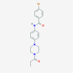 molecular formula C20H22BrN3O2 B246025 4-bromo-N-[4-(4-propanoylpiperazin-1-yl)phenyl]benzamide 