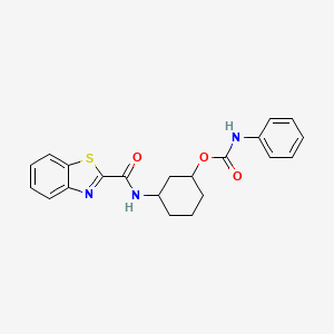 molecular formula C21H21N3O3S B2460251 3-(ベンゾ[d]チアゾール-2-カルボキサミド)シクロヘキシルフェニルカルバメート CAS No. 1351634-70-2