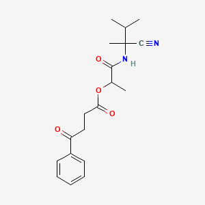 molecular formula C19H24N2O4 B2460252 1-[(1-Cyano-1,2-dimethylpropyl)carbamoyl]ethyl 4-oxo-4-phenylbutanoate CAS No. 1111580-86-9