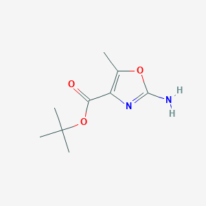 molecular formula C9H14N2O3 B2460259 Tert-butyl 2-amino-5-methyl-1,3-oxazole-4-carboxylate CAS No. 2248359-55-7