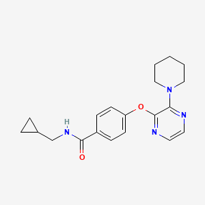N-(cyclopropylmethyl)-4-[(3-piperidin-1-ylpyrazin-2-yl)oxy]benzamide