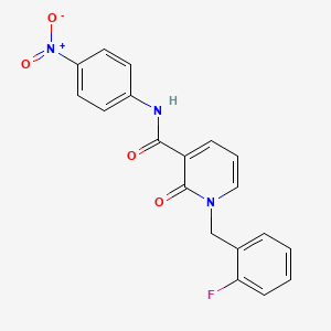 molecular formula C19H14FN3O4 B2460265 1-(2-fluorobenzyl)-N-(4-nitrophenyl)-2-oxo-1,2-dihydropyridine-3-carboxamide CAS No. 941952-96-1