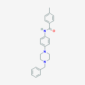 molecular formula C25H27N3O B246027 N-[4-(4-benzylpiperazin-1-yl)phenyl]-4-methylbenzamide 