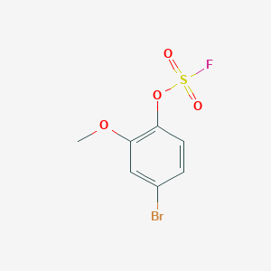 molecular formula C7H6BrFO4S B2460277 4-Bromo-1-fluorosulfonyloxy-2-methoxybenzene CAS No. 2411298-53-6