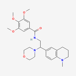 3,4,5-trimethoxy-N-[2-(1-methyl-1,2,3,4-tetrahydro-6-quinolinyl)-2-morpholinoethyl]benzamide