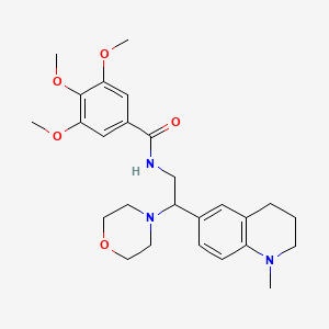 3,4,5-trimethoxy-N-[2-(1-methyl-1,2,3,4-tetrahydroquinolin-6-yl)-2-(morpholin-4-yl)ethyl]benzamide