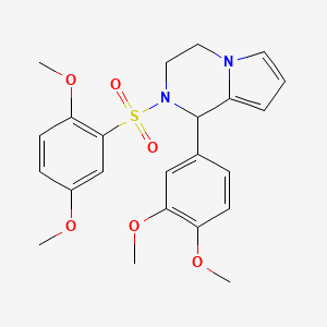 1-(3,4-Dimethoxyphenyl)-2-((2,5-dimethoxyphenyl)sulfonyl)-1,2,3,4-tetrahydropyrrolo[1,2-a]pyrazine