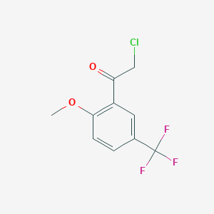 molecular formula C10H8ClF3O2 B2460282 2-Chloro-1-[2-methoxy-5-(trifluoromethyl)phenyl]ethanone CAS No. 1260796-44-8