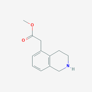molecular formula C12H15NO2 B2460285 Methyl 2-(1,2,3,4-tetrahydroisoquinolin-5-yl)acetate CAS No. 960354-11-4