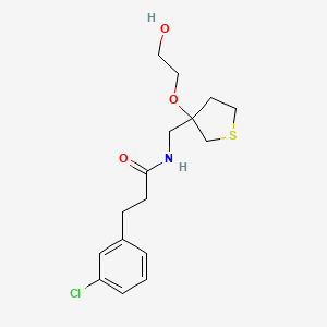3-(3-chlorophenyl)-N-((3-(2-hydroxyethoxy)tetrahydrothiophen-3-yl)methyl)propanamide