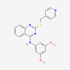 molecular formula C22H20N4O2S B2460289 N-(3,5-dimethoxyphenyl)-2-((pyridin-4-ylmethyl)thio)quinazolin-4-amine CAS No. 913512-76-2