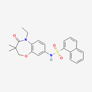 molecular formula C23H24N2O4S B2460298 N-(5-éthyl-3,3-diméthyl-4-oxo-2,3,4,5-tétrahydro-1,5-benzoxazépin-8-yl)naphtalène-1-sulfonamide CAS No. 921990-70-7