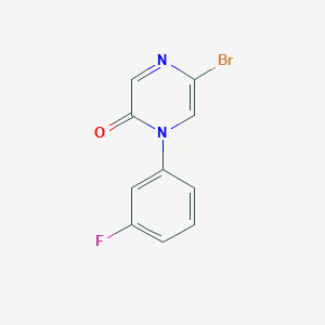 molecular formula C10H6BrFN2O B2460300 5-Bromo-1-(3-fluorophényl)pyrazin-2(1H)-one CAS No. 2090941-83-4