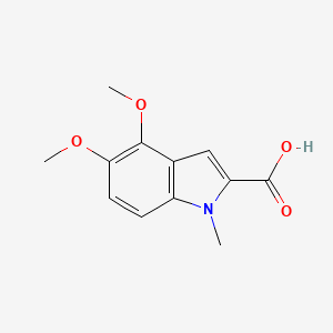 molecular formula C12H13NO4 B2460317 4,5-Dimethoxy-1-methyl-1H-indole-2-carboxylic acid CAS No. 858756-82-8