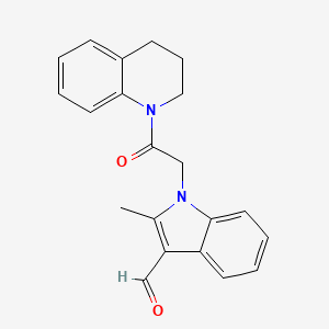 molecular formula C21H20N2O2 B2460321 1-[2-(3,4-dihydroquinolin-1(2H)-yl)-2-oxoethyl]-2-methyl-1H-indole-3-carbaldehyde CAS No. 431909-24-9