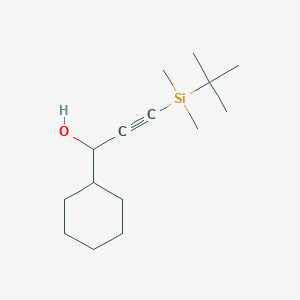 molecular formula C15H28OSi B2460327 3-[Tert-butyl(dimethyl)silyl]-1-cyclohexylprop-2-yn-1-ol CAS No. 887586-33-6