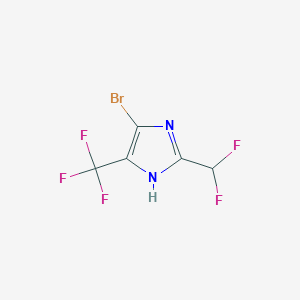 4-Bromo-2-(difluoromethyl)-5-(trifluoromethyl)-1H-imidazole