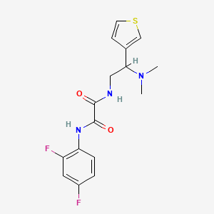 molecular formula C16H17F2N3O2S B2460331 N1-(2,4-difluorophenyl)-N2-(2-(dimethylamino)-2-(thiophen-3-yl)ethyl)oxalamide CAS No. 946375-09-3