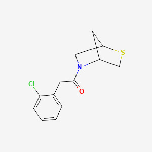 molecular formula C13H14ClNOS B2460335 1-(2-Thia-5-azabicyclo[2.2.1]heptan-5-yl)-2-(2-chlorophenyl)ethanone CAS No. 2034309-83-4