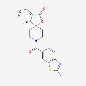 molecular formula C22H20N2O3S B2460337 1'-(2-ethylbenzo[d]thiazole-6-carbonyl)-3H-spiro[isobenzofuran-1,4'-piperidin]-3-one CAS No. 1705700-18-0