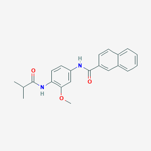molecular formula C22H22N2O3 B246034 N-[4-(isobutyrylamino)-3-methoxyphenyl]-2-naphthamide 