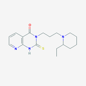 molecular formula C17H24N4OS B2460346 3-[3-(2-ethylpiperidin-1-yl)propyl]-2-sulfanylidene-1H-pyrido[2,3-d]pyrimidin-4-one CAS No. 896707-72-5