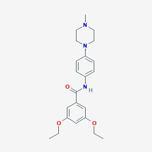 molecular formula C22H29N3O3 B246035 3,5-diethoxy-N-[4-(4-methylpiperazin-1-yl)phenyl]benzamide 