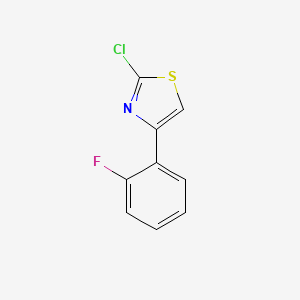 molecular formula C9H5ClFNS B2460353 2-氯-4-(2-氟苯基)噻唑 CAS No. 1188122-06-6