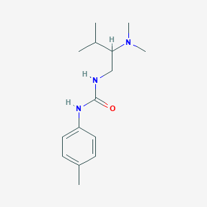 molecular formula C15H25N3O B2460356 1-(2-(二甲氨基)-3-甲基丁基)-3-(对甲苯基)脲 CAS No. 941902-84-7