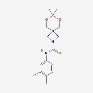 N-(3,4-dimethylphenyl)-7,7-dimethyl-6,8-dioxa-2-azaspiro[3.5]nonane-2-carboxamide
