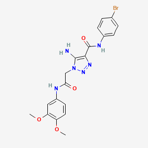 molecular formula C19H19BrN6O4 B2460368 5-氨基-N-(4-溴苯基)-1-{2-[(3,4-二甲氧基苯基)氨基]-2-氧代乙基}-1H-1,2,3-三唑-4-甲酰胺 CAS No. 1261010-19-8
