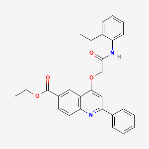 Ethyl 4-{2-[(2-ethylphenyl)amino]-2-oxoethoxy}-2-phenylquinoline-6-carboxylate