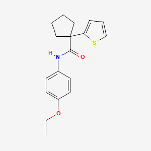 molecular formula C18H21NO2S B2460380 N-(4-ethoxyphenyl)-1-(thiophen-2-yl)cyclopentanecarboxamide CAS No. 1049512-77-7