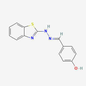 (E)-4-((2-(benzo[d]thiazol-2-yl)hydrazono)methyl)phenol