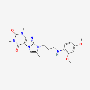 8-(3-((2,4-dimethoxyphenyl)amino)propyl)-1,3,7-trimethyl-1H-imidazo[2,1-f]purine-2,4(3H,8H)-dione