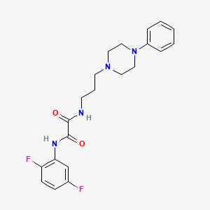 molecular formula C21H24F2N4O2 B2460391 N1-(2,5-二氟苯基)-N2-(3-(4-苯基哌嗪-1-基)丙基)草酰胺 CAS No. 1049508-95-3