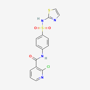 molecular formula C15H11ClN4O3S2 B2460402 2-chloro-N-[4-(1,3-thiazol-2-ylsulfamoyl)phenyl]pyridine-3-carboxamide CAS No. 313703-84-3