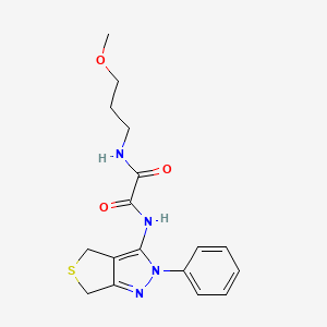 molecular formula C17H20N4O3S B2460406 N-(3-methoxypropyl)-N'-(2-phenyl-4,6-dihydrothieno[3,4-c]pyrazol-3-yl)oxamide CAS No. 900009-62-3