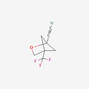 molecular formula C8H7F3O B2460408 1-Ethynyl-4-(trifluoromethyl)-2-oxabicyclo[2.1.1]hexane CAS No. 2503208-69-1