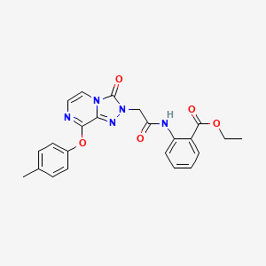 ethyl 2-(2-(3-oxo-8-(p-tolyloxy)-[1,2,4]triazolo[4,3-a]pyrazin-2(3H)-yl)acetamido)benzoate