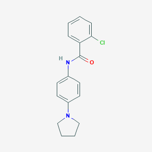 2-chloro-N-(4-pyrrolidin-1-ylphenyl)benzamide