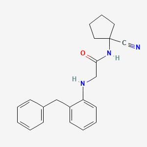 molecular formula C21H23N3O B2460414 2-[(2-benzylphenyl)amino]-N-(1-cyanocyclopentyl)acetamide CAS No. 1211138-85-0