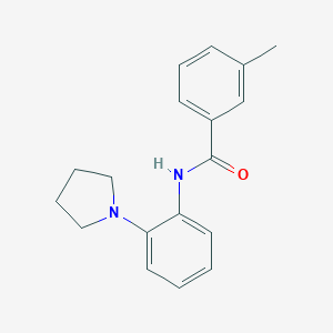 molecular formula C18H20N2O B246042 3-methyl-N-[2-(pyrrolidin-1-yl)phenyl]benzamide 