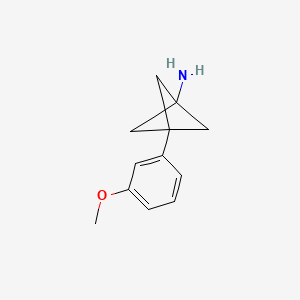 molecular formula C12H15NO B2460426 3-(3-Methoxyphenyl)bicyclo[1.1.1]pentan-1-amine CAS No. 2252382-31-1