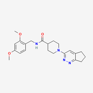 1-{5H,6H,7H-cyclopenta[c]pyridazin-3-yl}-N-[(2,4-dimethoxyphenyl)methyl]piperidine-4-carboxamide
