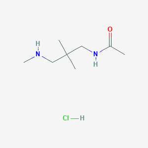 molecular formula C8H19ClN2O B2460435 N-[2,2-Dimethyl-3-(methylamino)propyl]acetamide;hydrochloride CAS No. 2460755-51-3