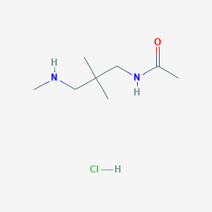 molecular formula C8H19ClN2O B2460435 N-[2,2-Dimetil-3-(metilamino)propil]acetamida; clorhidrato CAS No. 2460755-51-3