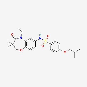 N-(5-ethyl-3,3-dimethyl-4-oxo-2,3,4,5-tetrahydrobenzo[b][1,4]oxazepin-7-yl)-4-isobutoxybenzenesulfonamide